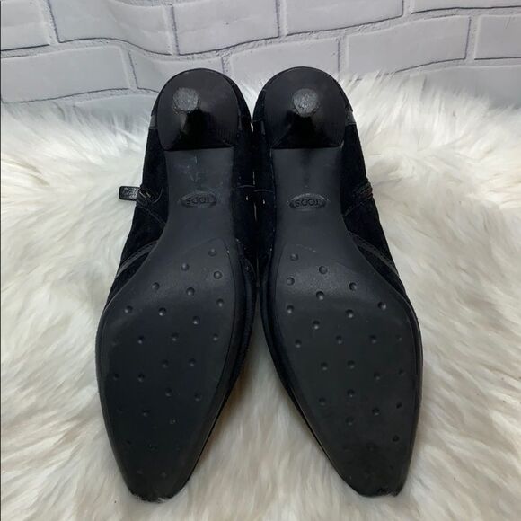 Tod's Black Suede Studded Kitten Heel Boot… - Picture 6 of 7